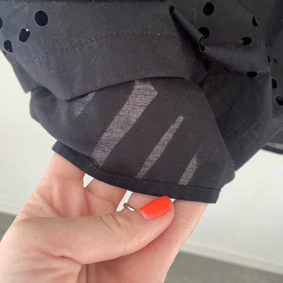 Gap black sleeveless poplin dress zip up pleated style with bike punch design 2 - Picture 6 of 14